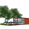 Modern Container Unattended Selling Container 3d model