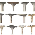 Modern special-shaped column decorative column modeling column 3d model