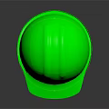 Green Safety Helmet Construction Protective Gear With Adjustable Strap Design