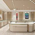 Modern Elegant Jewelry Store Interior With Luxurious Display Cases And Bright Lighting