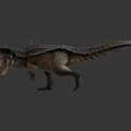 Large Prehistoric Reptile With Open Mouth Sharp Teeth Spiked Back And Scaly Skin