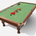 High Quality Billiard Table With Green Felt Surface Wooden Frame Balls And Cues