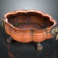 Chinese Foot Washing Basin Metal Basin Antique Metal Basin Antique Foot Washing Basin Classical Foot Washing Basin 3d model