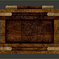 Vintage Wooden Chest With Square Shape And Metal Corners Hinges Natural Grain