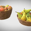 Wicker Baskets Filled With Fresh Fruits Apples Peaches Pears Mangoes And Bananas Home Kitchen Essentials