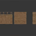 Wooden Furniture Set With Tables Featuring Tabletop And Frame Components