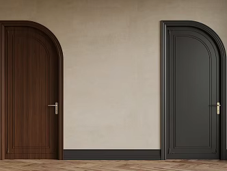 Middle Ancient Style Bedroom Door 3d model