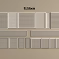 Poliform Modern Railing Systems With Various Grid Panel Design Styles 3d model