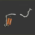 Professional Hardware Tools Featuring Orange Cylindrical Parts And Silver Curved Metal Components