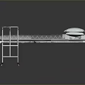 Adjustable Medical Bed With Metal Frame Wheels Side Rails And Mattress