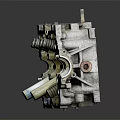 modern engine star engine aircraft engine 3d model
