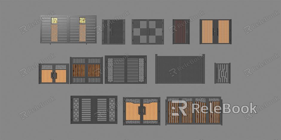 Modern gate wrought iron railings model