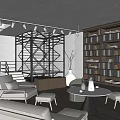 Modern Office Interior Design With Open Layout Staircase And Lounge Furniture