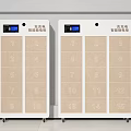 Smart Lockers With Digital Display And Multiple Numbered Compartments For Storage 3d model