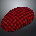 Red And Black Plaid Oval Cushion For Home Living Room Decor