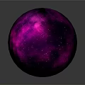 Glowing Purple Pink Starry Sphere Weapon With Cosmic Light Patterns