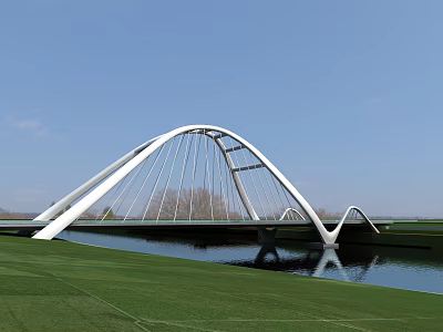 Municipal Bridge Modern Bridge 3d model