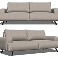modern double sofa fabric double sofa 3d model