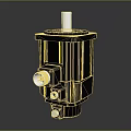 Industrial Motor Equipment With Black Housing Silver Shaft And Side Connector