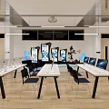 Modern Classroom School Computer Classroom 3d model