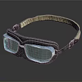 Classic Vintage Leather Goggles With Clear Lenses And Adjustable Headband Design