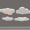 Cloud Shaped Ceiling Light Designs for Modern Home Interior Decoration 3d model