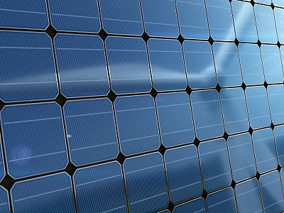 Modern photovoltaic panels Photovoltaic panels use commercial enterprises 3d model