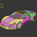 Silver Sports Car With Sleek Modern Aerodynamic Design And Shiny Exterior