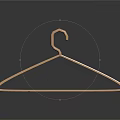 Copper Metal Hanger With Modern Sleek Design And Reflective Surface 3d model