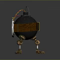 Mechanical Military Bomb With Timer Display Metal Legs And Colorful Cables