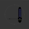 Detailed Spacecraft Model Featuring Blue Solar Panels Antenna And Base Structure