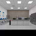 Spacious Bright Modern Monitoring Control Office With Large Multi Screen Video Wall And Standard Workstations