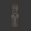 Ornate Gothic Stone Fountain With Spires Intricate Carvings And Decorative Statues
