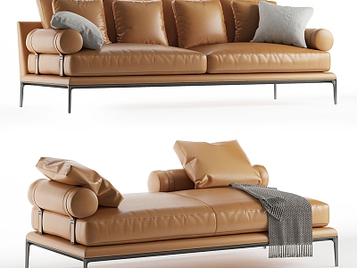 B italia Atoll sofa bench multiplayer sofa leather sofa modern sofa brand sofa 3d model