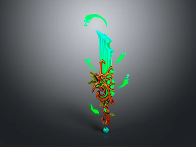Final Fantasy Big Swords Final Fantasy Weapon Knife Magic Knife Weapon Cold Weapon Realistic 3d model