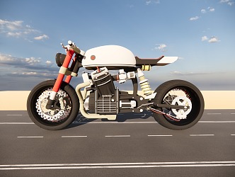 Sci-fi motorcycle 3d model