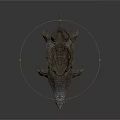 Mythical Dragon With Leathery Wings Scaly Body Spiked Back 3D Model Isolated On White Background
