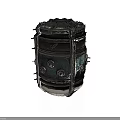 Cylindrical Industrial Equipment With Metallic Structure Multiple Bolts And Mechanical Panels