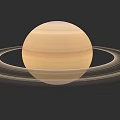 Saturn With Stunning Rings In Solar System Space Exploration Celestial View 3d model