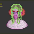 Game and Movie Character Hairstyle with Brown Double Buns and Front Hanging Strands