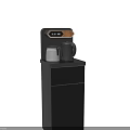 Modern Black Stand Up Water Dispensers With Hot Water Kettle For Home Office Daily Use