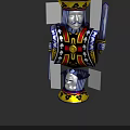 Playing Card King Character Sculpture With Crown Sword And Spades Design