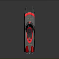 Luxury Speedboat With Sleek Black Red Design And Select Logo