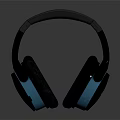 High Quality Electronic Over Ear Headphones With Black And Blue Design