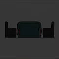 Black Leather Sofa Set With Three Seater Sofa Two Armchairs And Red Accents For Modern Living
