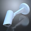 White Projection Monitoring Camera With Wall Mount Design For Outdoor Security
