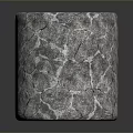 Gray Cylindrical Household Item With Cracked Texture For Storage And Decoration