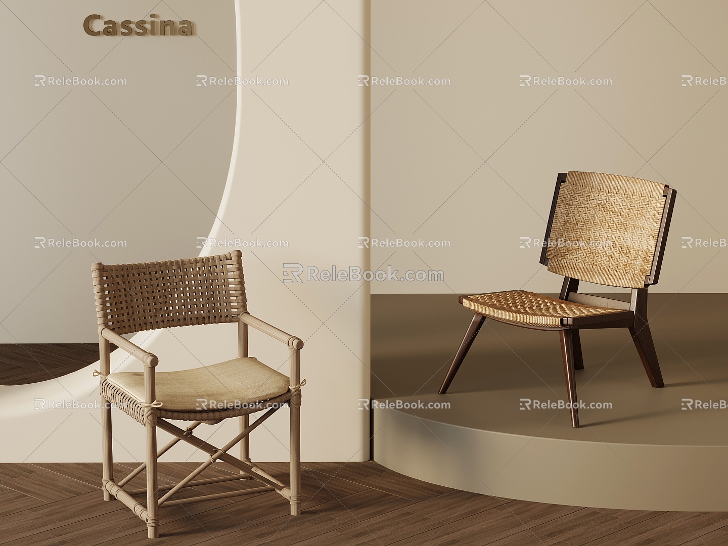 Rattan Furniture Chair 3d model