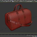 Gray Patterned Travel Bag with Top Handles and Adjustable Shoulder Strap Classic Design