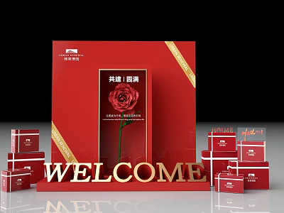 bouquet beautiful red 3d model